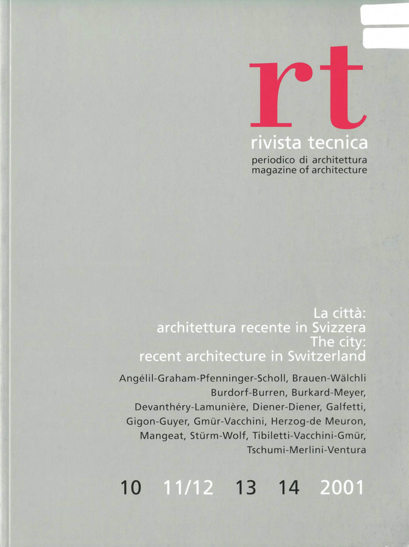 rivista tecnica 11/2001